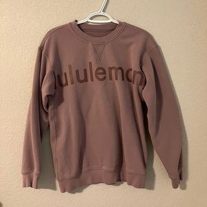 Lululemon Perfect Oversized Logo Crewneck Sweatshirt - Purple | Women’s 6